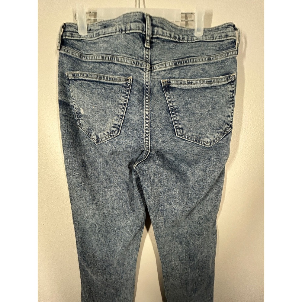 Gap Denim Womens 10/30 High Rise Vintage Slim Blue Jeans Distressed Stretch - Picture 10 of 12